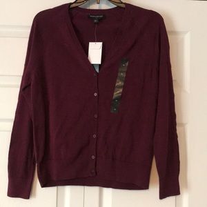 Plum v-neck cardigan